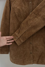 Y2K CAMEL SUEDE SHIRT JACKET | SIZE S