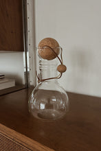 MID CENTURY PYREX GLASS + CORK CARAFE