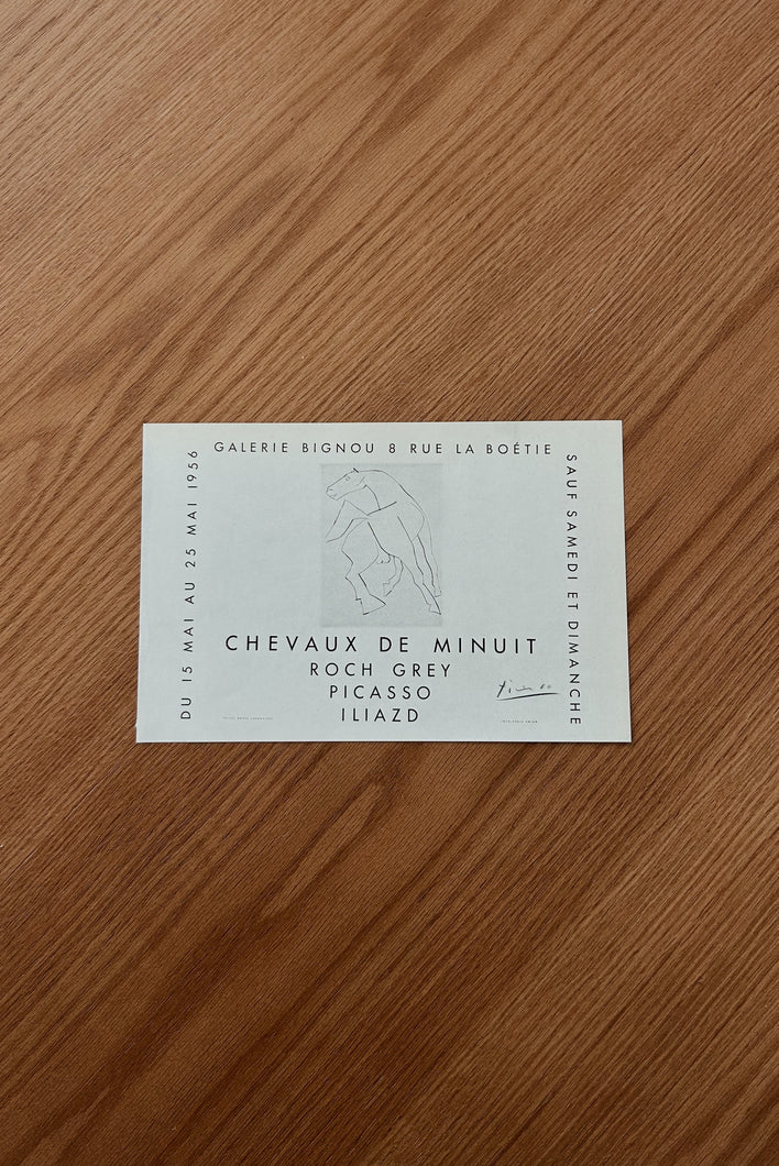 1970's PICASSO LITHOGRAPH: GALERIE BIGNOU, PARIS 1956