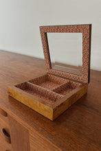 1950's RARE DORVILLIERS PARIS BURL WOOD JEWELRY BOX | 7" x 7" x 2"