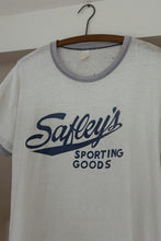 1960's SAFETY'S SPORTING GOODS THRASHED RINGER TEE | SIZE L/XL