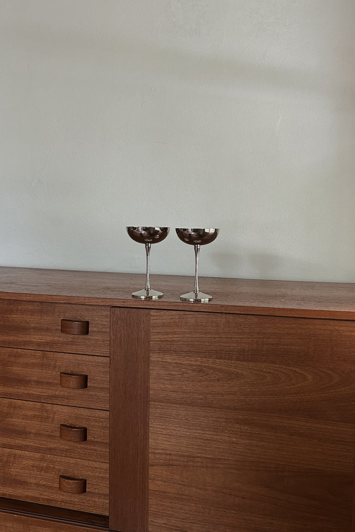 MID CENTURY ITALIAN SILVER COUPES