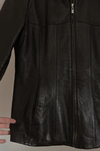 1990's WILSONS BLACK BUTTERY SOFT LEATHER JACKET | SIZE M