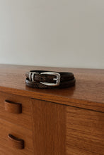 1990's CHOCOLATE SNAKESKIN BELT | SIZE M