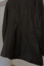 Y2K CLASSIC BUTTERY BLACK LEATHER LONG LINE JACKET | SIZE S/M