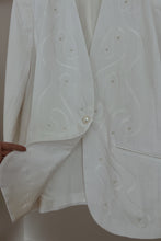 1980's WOVEN PEARL BEADED BLAZER | SIZE XL