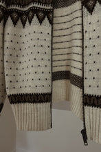 1990's NORDIC WOOL KNIT SWEATER JACKET | SIZE M