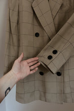 1990's WOVEN PLAID BLAZER | SIZE S