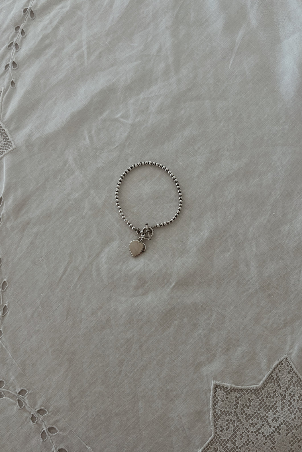 1990's CHUNKY STERLING SILVER BALL CHAIN BRACELET