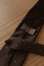 1990's CHOCOLATE FLECK PRINT TIE | 3.5" WIDE