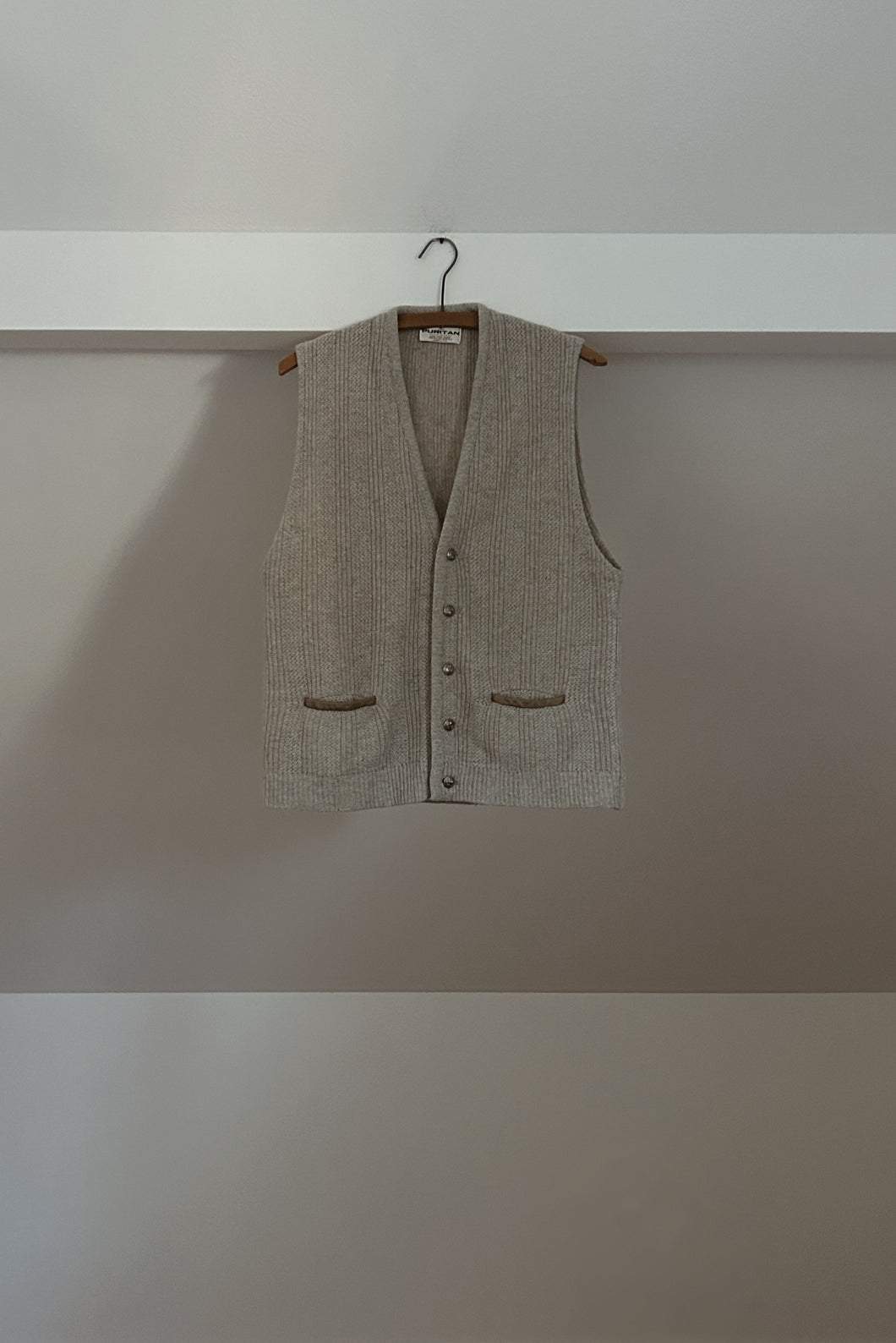 1950's PURITAN MARL WOOL SWEATER VEST | SIZE M