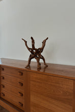 1960's HAND CARVED INTERLOCKING WALNUT STAND