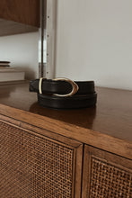 1990's NAVY ITALIAN LEATHER BELT | SIZE S/M
