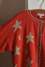 1990's RAMIE COTTON MOON + STAR CARDIGAN