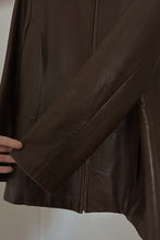 1990's CHOCOLATE BUTTERY LEATHER JACKET | SIZE M/L