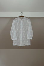 1970's WHITE LACE BUTTON BLOUSE | SIZE M