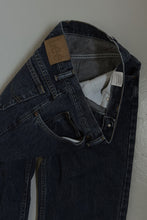 1990's DARK WASH RAW HEM LEE DENIM | SIZE 29