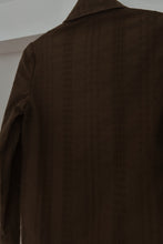 1960's EMBROIDERED CHOCOLATE BUTTON BLOUSE | SIZE S