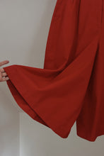 1970's CHERRY RED PLEATED CULOTTES | SIZE 28