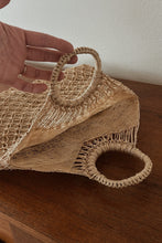 1970's WOVEN JUTE HANDBAG | 18" x 17"