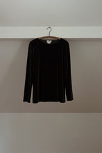 1990's JONES CHARCOAL VELVET LONGSLEEVE | SIZE M/L