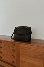 1990's FAUX COACH BLACK FAUX LEATHER MESSENGER