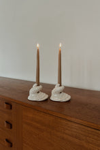 1980's PEARL CERAMIC SHELL CANDLE HOLDERS