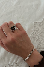 1970's ONYX + 925 STERLING SILVER RING | SIZE 5.75