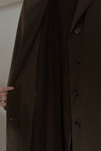 1990's MINIMAL CHOCOLATE TRENCH | SIZE M