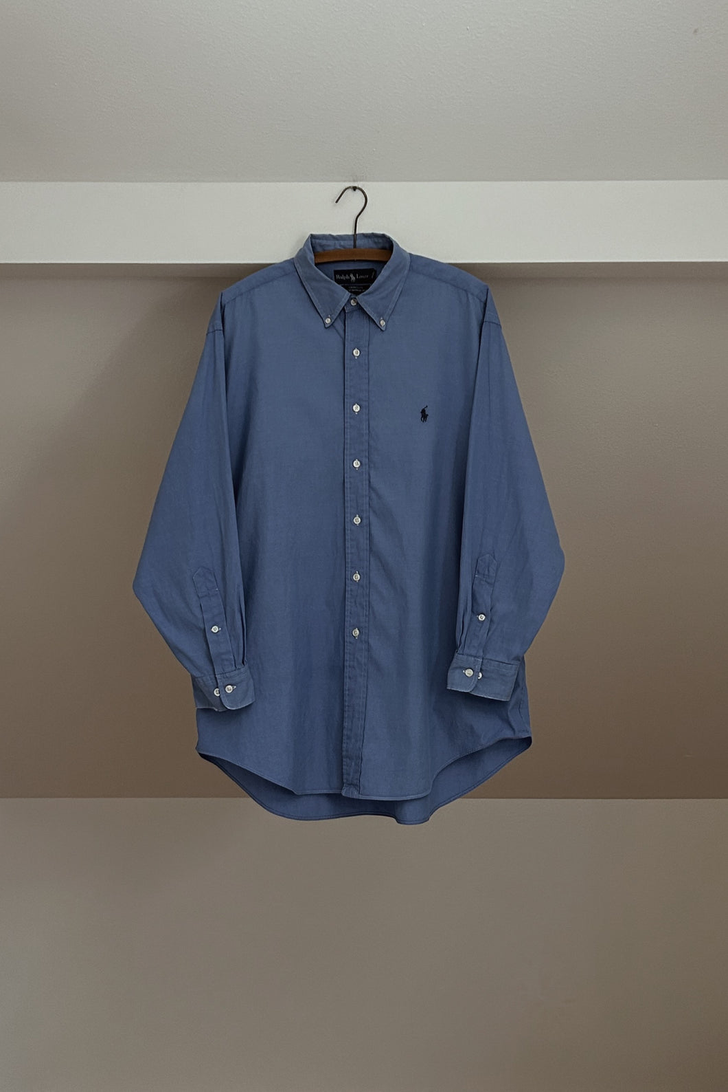 1990's RALPH LAUREN YARMOUTH COTTON OXFORD | SIZE XL