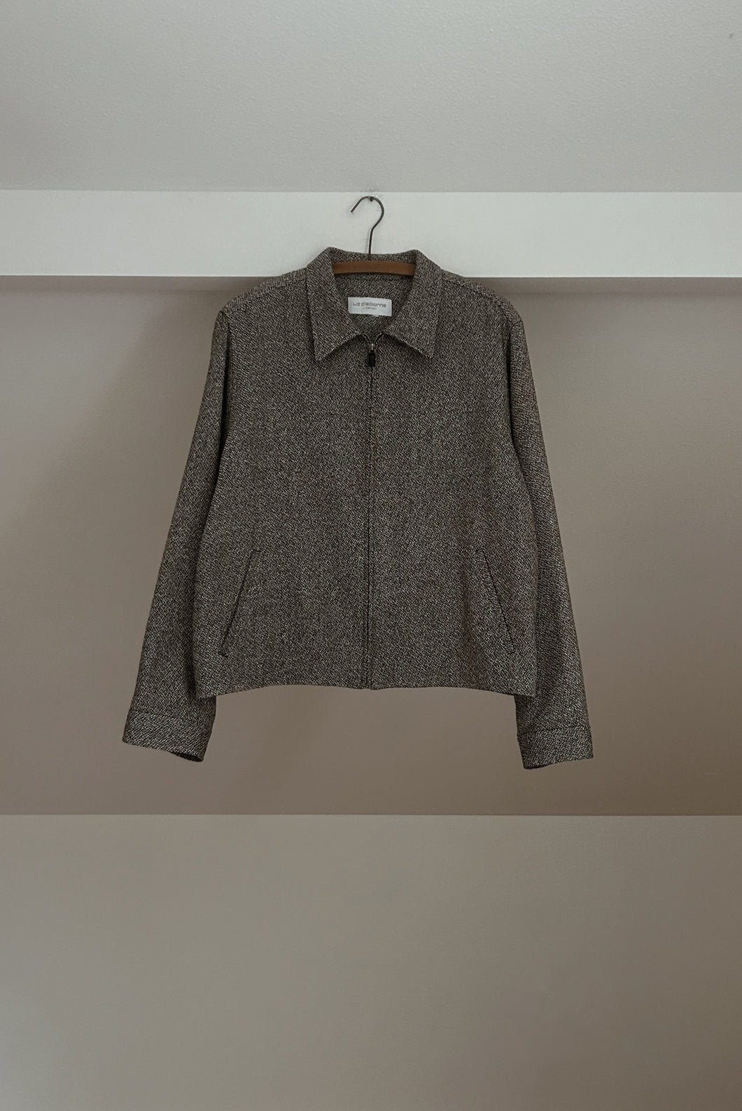 1990's SILK TWEED BOMBER JACKET | SIZE M/L