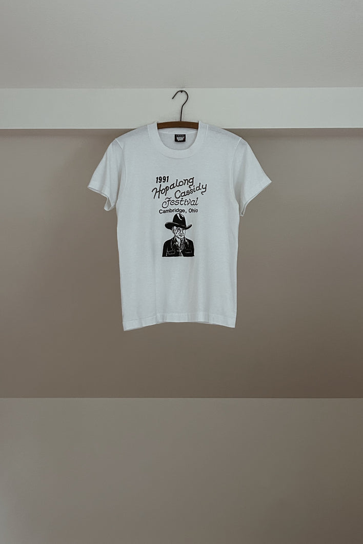 1991 DEADSTOCK HOPALONG CASSIDY FESTIVAL TEE | SIZE XS + S