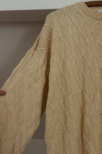 1990's PURE SILK BUTTER DIAMOND KNIT JUMPER | SIZE L