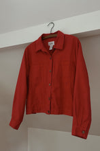 Y2K CHERRY LINEN BOXY JACKET | SIZE XL