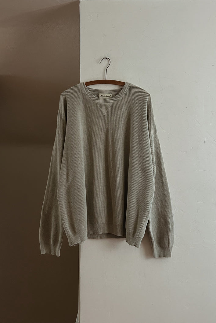 1990's ICE GREY COTTON KNIT JUMPER