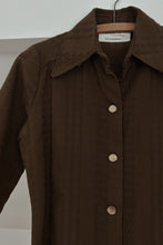1960's EMBROIDERED CHOCOLATE BUTTON BLOUSE | SIZE S