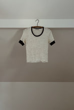 1970's HEATHER RIB RINGER KNIT | SIZE M
