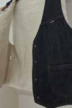 1970's NELSON SHERPA DENIM VEST | SIZE M