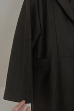 1990's BOXY BLACK LEATHER JACKET | SIZE L/XL