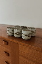1970's GLAZED CERAMIC TEA CUPS | SET OF SIX