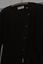 1980's NIPON BLACK DROP WAIST SATIN BOW DRESS | SIZE S