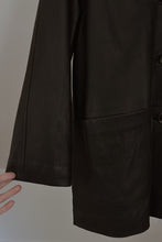 1990's XOE CHOCOLATE SOFT PEBBLED LEATHER JACKET | SIZE L/XL