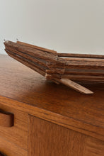 MID CENTURY SLAT WOOD FOLDING BASKET