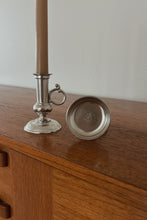MID CENTURY PEWTER CANDLE HOLDERS | SET OF TWO