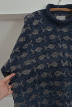 1990's CHUNKY WOOL FISH KNIT ROLL NECK JUMPER | SIZE L