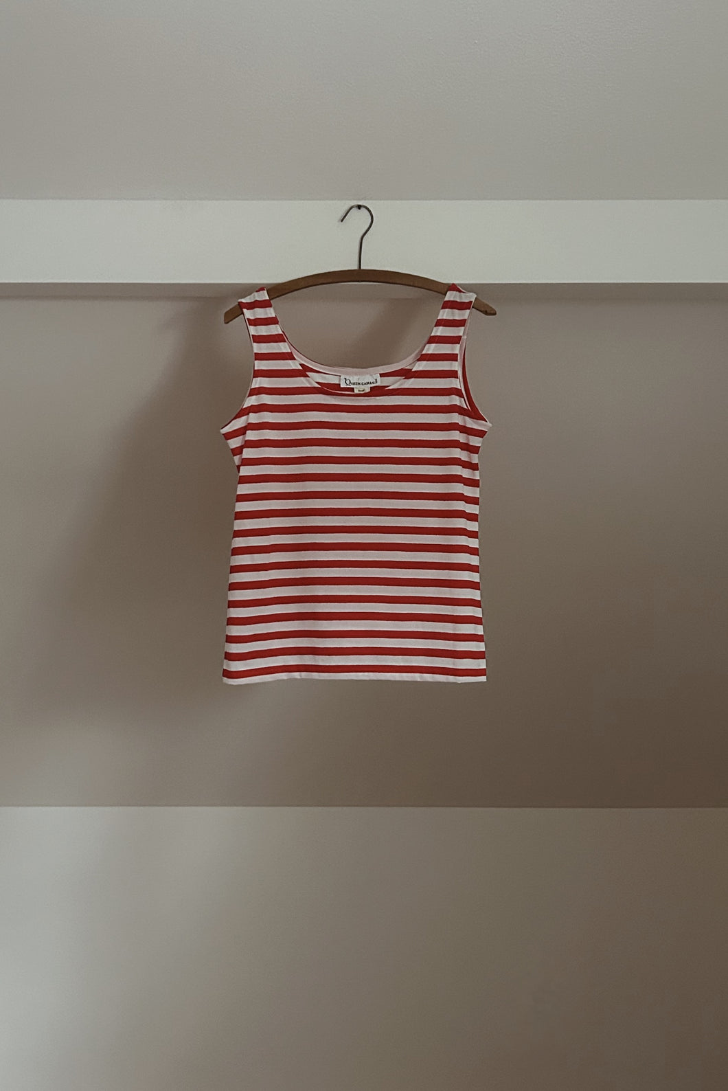1970's RED CANDY STRIPE TANK | SIZE M