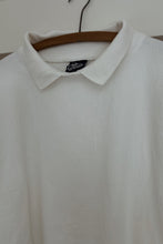 1980's WEK WHITE COTTON OVERSIZED POLO RAGLAN | SIZE L