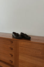 1980's WEEJUNS BLACK LEATHER TASSEL LOAFERS | SIZE 10