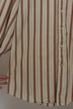 1990's TRACK STRIPE COTTON BUTTON DOWN | SIZE XL