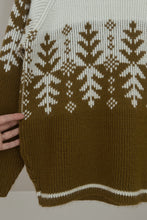 1960's OLIVE FAIR ISLE KNIT JUMPER | SIZE S